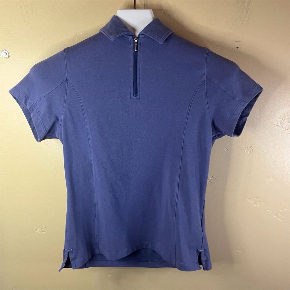 Title‎ Nine Women's Short Sleeve Blue Polo Shirt Size Small Casual Outdoor Golf